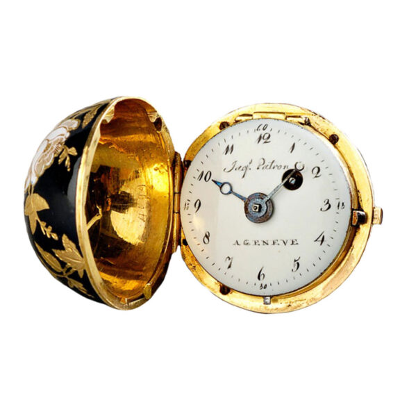 Swiss gold verge watch in the form of a ball Circa 1810 Swiss gold verge watch in the form of a ball Circa 1810