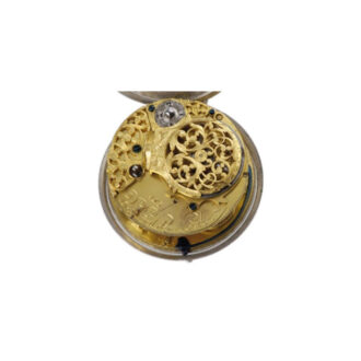 English silver pocket watch with day and night indication Circa 1690 English silver pocket watch with day and night indication Circa 1690
