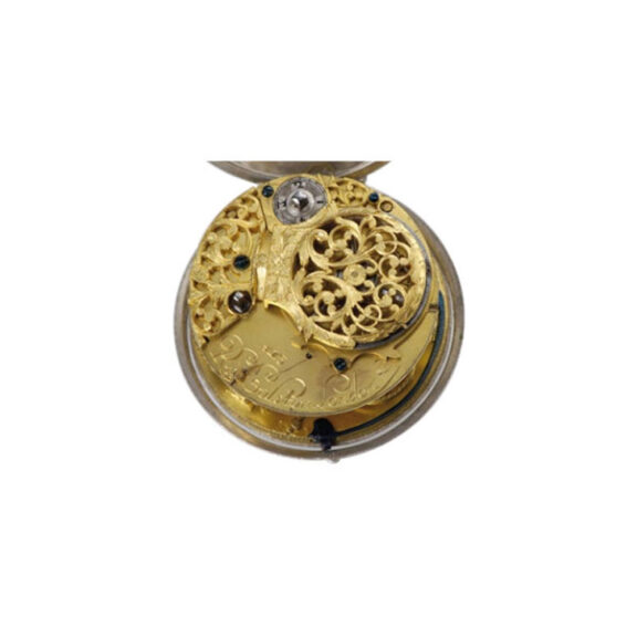 English silver pocket watch with day and night indication Circa 1690 English silver pocket watch with day and night indication Circa 1690
