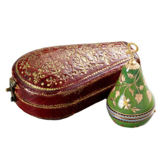 Swiss gold and enamel pear shaped form watch Circa 1790