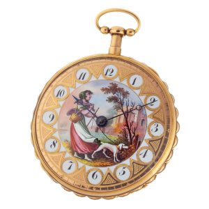 Quarter repeating French verge in a gold case Circa 1810
