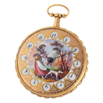Quarter repeating French verge in a gold case Circa 1810 Quarter repeating French verge in a gold case Circa 1810