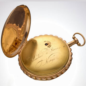 A quarter repeating French verge in a goldcase Circa 1810 A quarter repeating French verge in a goldcase Circa 1810