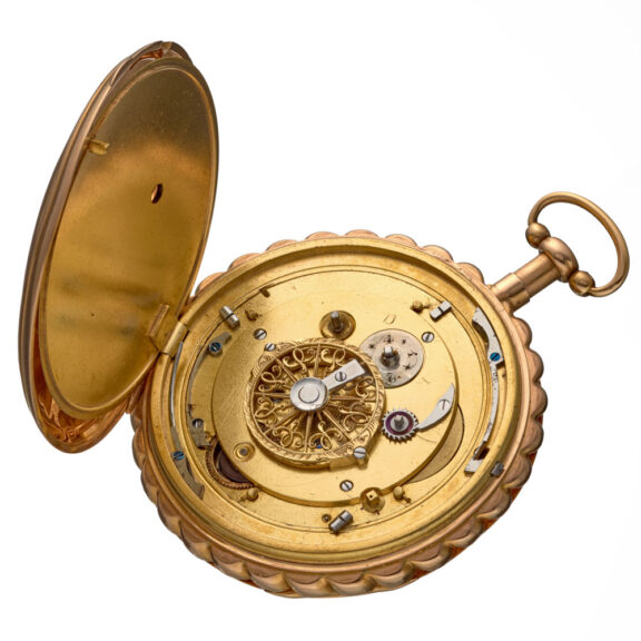 A quarter repeating French verge in a goldcase Circa 1810 A quarter repeating French verge in a goldcase Circa 1810