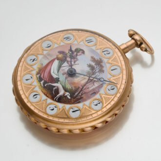 A quarter repeating French verge in a goldcase Circa 1810 A quarter repeating French verge in a goldcase Circa 1810