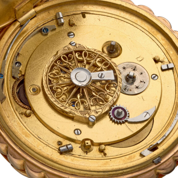A quarter repeating French verge in a goldcase Circa 1810 A quarter repeating French verge in a goldcase Circa 1810