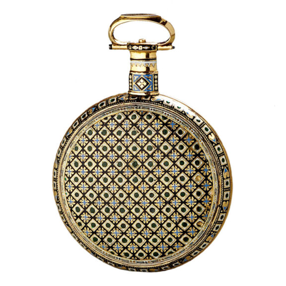 English gold/enamel center seconds duplex watch Circa 1820