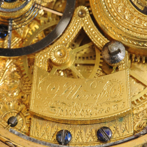 English gold/enamel center seconds duplex watch Circa 1820 English gold/enamel center seconds duplex watch Circa 1820