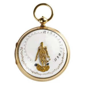 Swiss gilt pocket watch and automaton Circa 1820