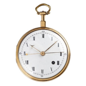Swiss gold diamond set balance open faced watch Circa 1810