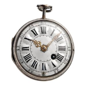 French silver quarter repeating verge pocket watch Circa 1720