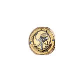 Swiss gold diamond set balance open faced watch Circa 1810