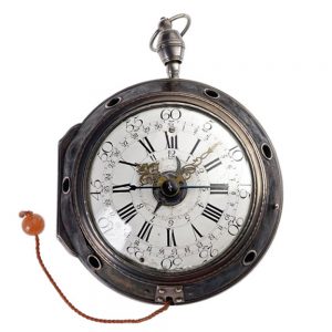 French silver quarter repeating coach clock “Grande Sonnerie” Circa 1775