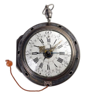 French silver quarter repeating coach clock “Grande Sonnerie” Circa 1775