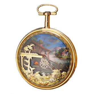 Important French gold with four automatons Circa 1800