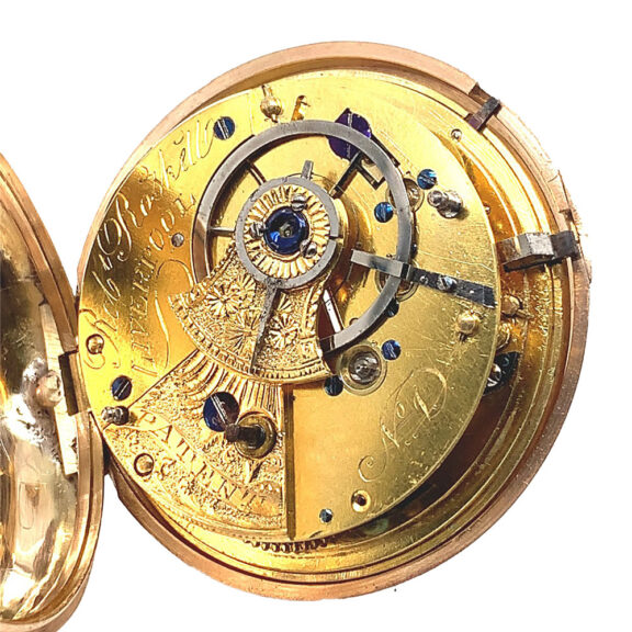 English double-case watch with rack lever escapement Circa 1810 English double-case watch with rack lever escapement Circa 1810