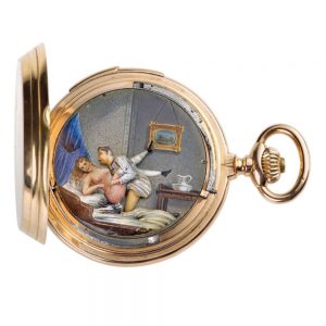 Swiss gold hunting quater repeating watch Circa 1890