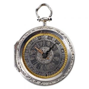 Austrian silver pair cased alarm watch Circa 1720