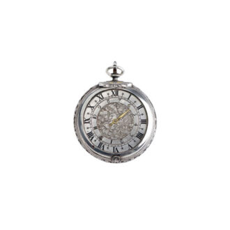 French silver one handed alarm coach clock Circa 1635 French silver one handed alarm coach clock Circa 1635
