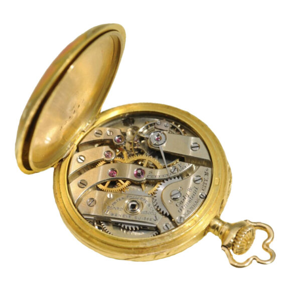Swiss 18 carat gold pendant watch with brooch Circa 1899 Swiss 18 carat gold pendant watch with brooch Circa 1899