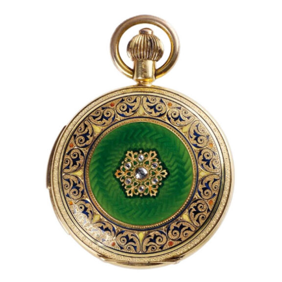 Swiss gold hunting minute repeating watch Circa 1890