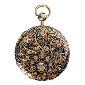 French gold enamel quarter repeating watch Circa 1820