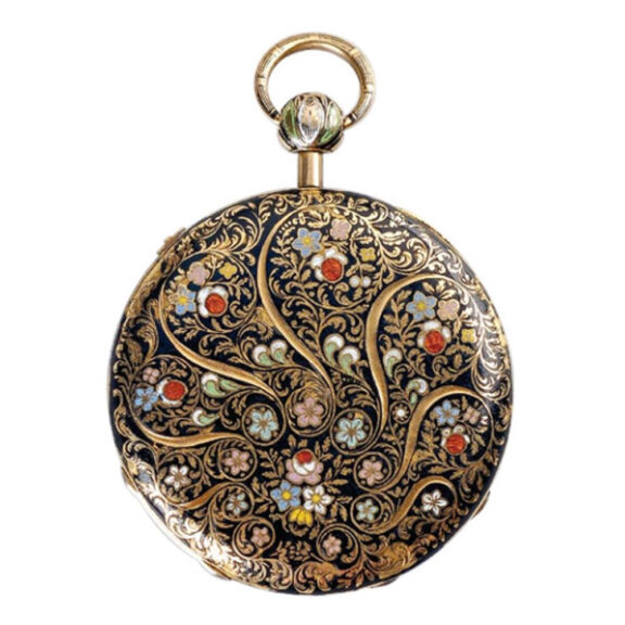French gold enamel quarter repeating watch Circa 1820
