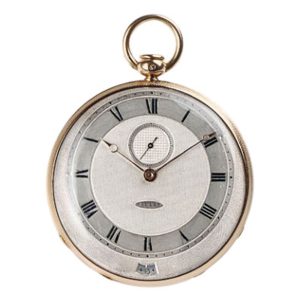 Swiss silver watch with regulator dial and date Circa 1810
