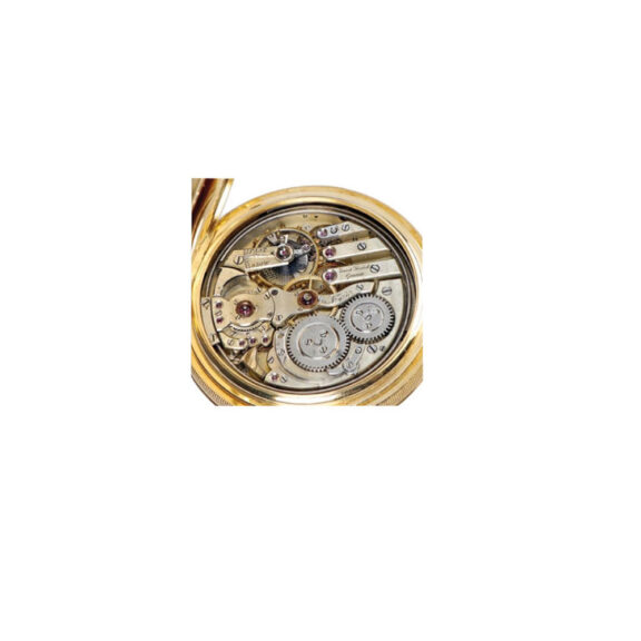 Swiss gold minute repeating hunting watch Circa 1900 Swiss gold minute repeating hunting watch Circa 1900