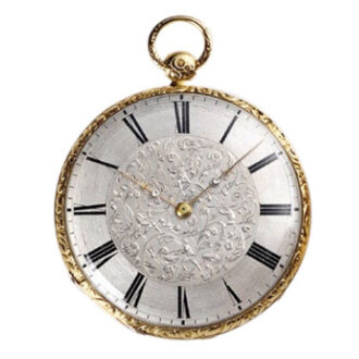 Swiss gold pocket watch with pin wheel escapement Circa 1830