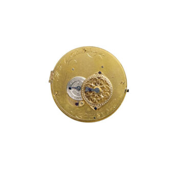 German gold verge watch with 8 day going train Circa 1790