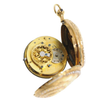 Swiss gold, form watch designed as a snake stone Circa 1800