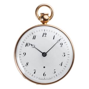 Swiss gold quarter repeater with cylinder escapement Circa 1815