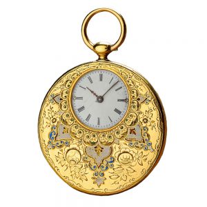 Swiss gold and lavishly decorated enamel watch Circa 1830