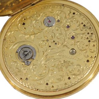 Swiss gold and lavishly decorated enamel watch Circa 1830