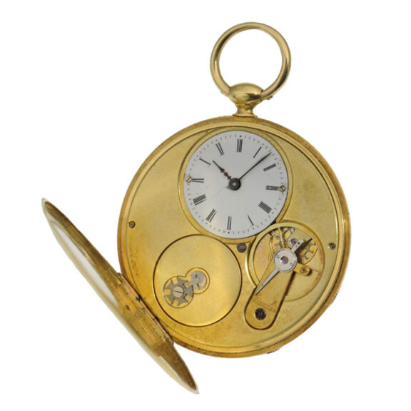 Swiss gold and lavishly decorated enamel watch Circa 1830 Swiss gold and lavishly decorated enamel watch Circa 1830
