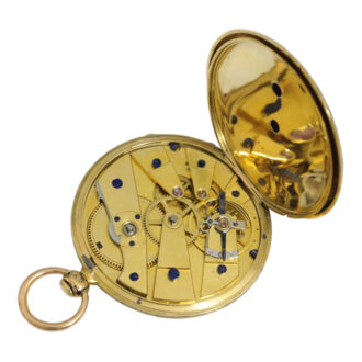 Swiss gold enamel pocket watch "Romeo and Julia" Circa 1840