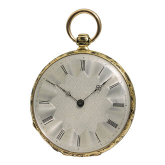 Swiss gold enamel pocket watch "Romeo and Julia" Circa 1840
