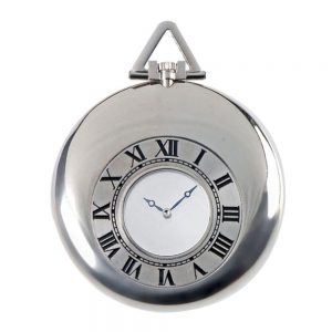 French white gold Cartier pocket watch “Mysterieuse” Circa 1980
