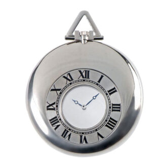 French white gold Cartier pocket watch “Mysterieuse” Circa 1980