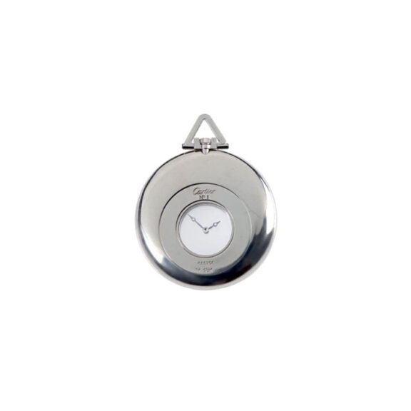 French white gold Cartier pocket watch “Mysterieuse” Circa 1980 French white gold Cartier pocket watch “Mysterieuse” Circa 1980