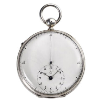 French silver watch with regulator dial and jumping centre seconds Circa 1820