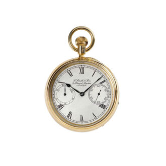 English gold precision watch with one minute tourbillon Circa 1910