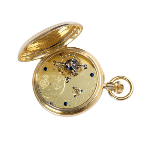 English gold precision watch with one minute tourbillon Circa 1910 English gold precision watch with one minute tourbillon Circa 1910