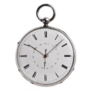Swiss silver watch with date and hour self strike “Grande Sonnerie” Circa 1850