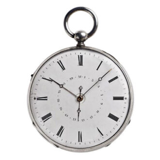 Swiss silver watch with date and hour self strike “Grande Sonnerie” Circa 1850 Swiss silver watch with date and hour self strike “Grande Sonnerie” Circa 1850