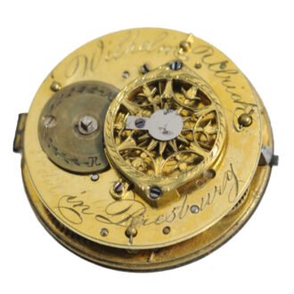 Exquisite fine gold enamel mandolin form watch Circa 1830
