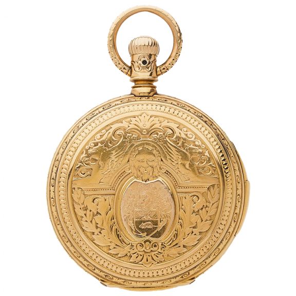 German quarter repeating keyless hunting cased lever watch Circa 1889 German quarter repeating keyless hunting cased lever watch Circa 1889