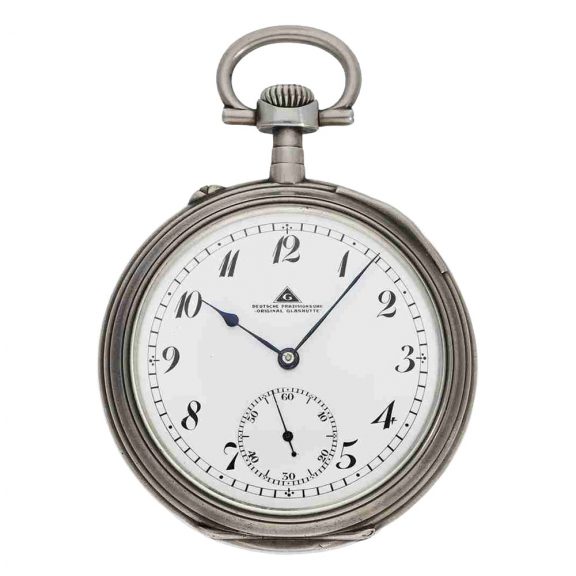 Very large German silver open faced lever pocket watch Circa 1920