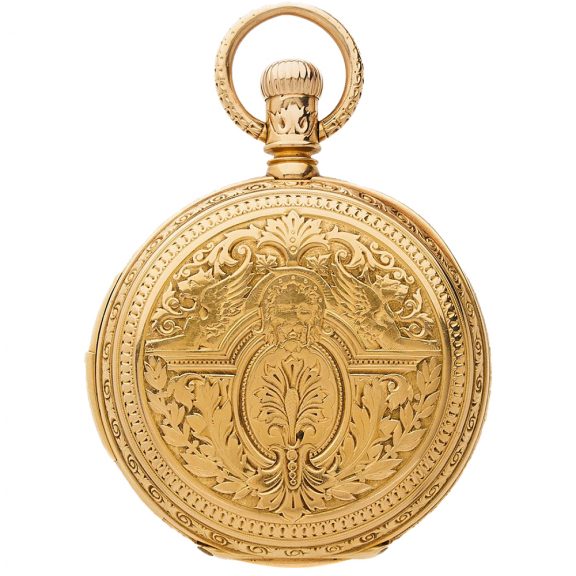 German quarter repeating keyless hunting cased lever watch Circa 1889 German quarter repeating keyless hunting cased lever watch Circa 1889